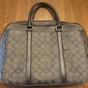 COACH - Black Signature C Laptop Case